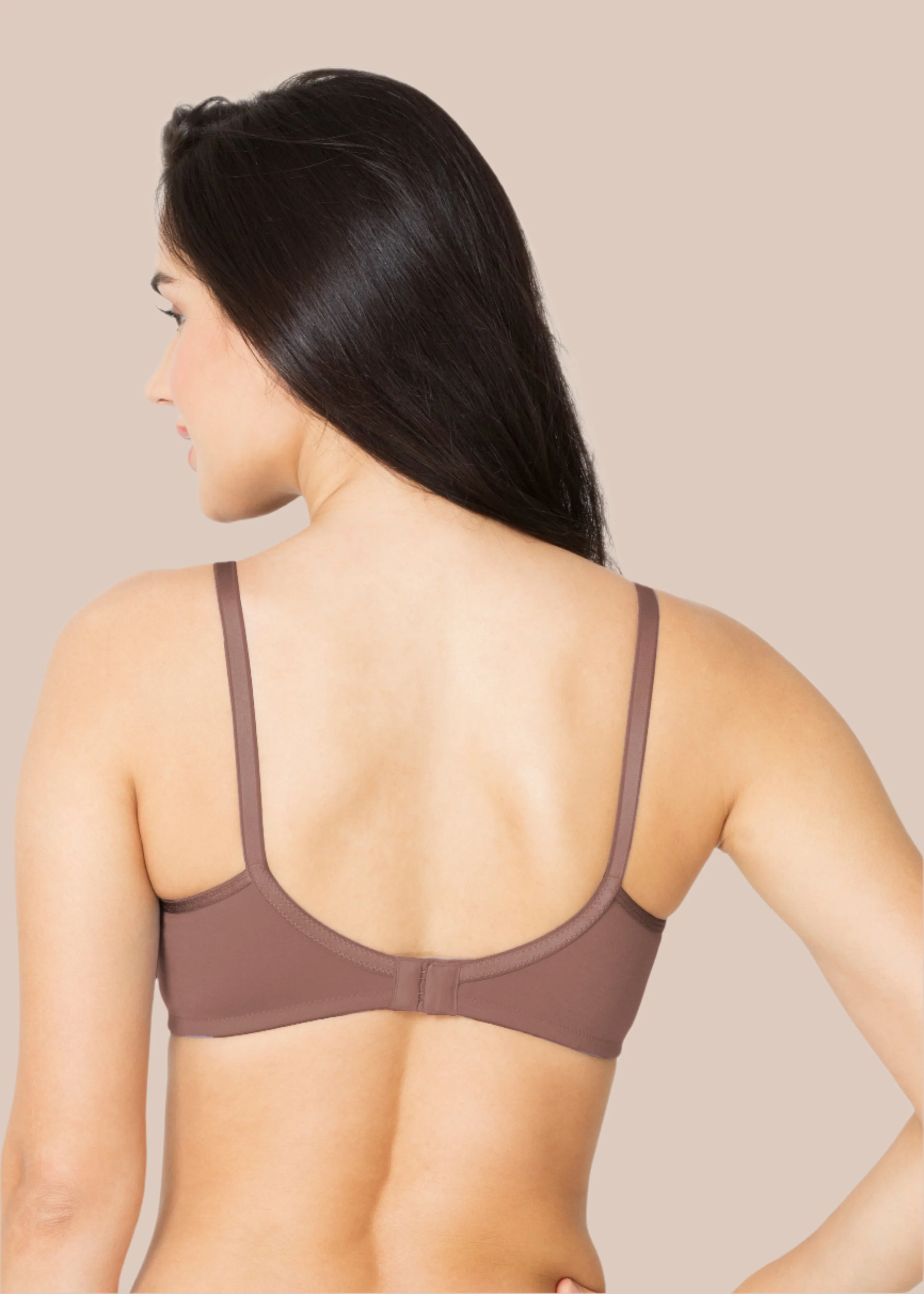HENA:Double Layered Flat Seamed Cup Bra - Image 3